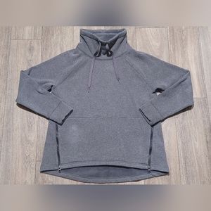 Athleta Womens Medium Grey Long Sleeve Cowl Neck Pullover Sweatshirt